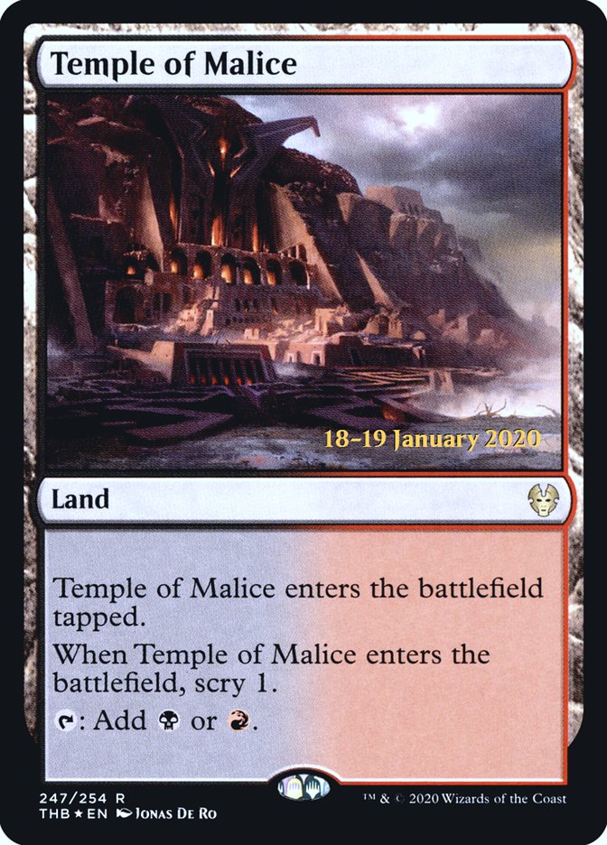 Temple of Malice [Theros Beyond Death Prerelease Promos] | Yard's Games Ltd