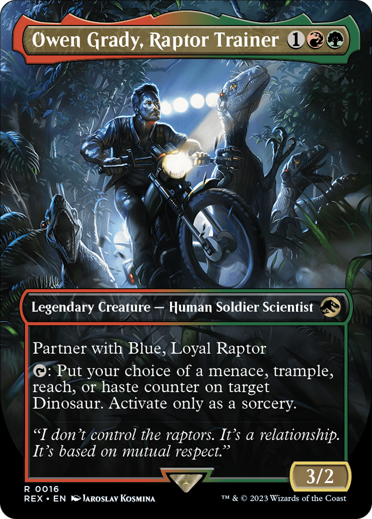 Owen Grady, Raptor Trainer (Borderless) [Jurassic World Collection] | Yard's Games Ltd