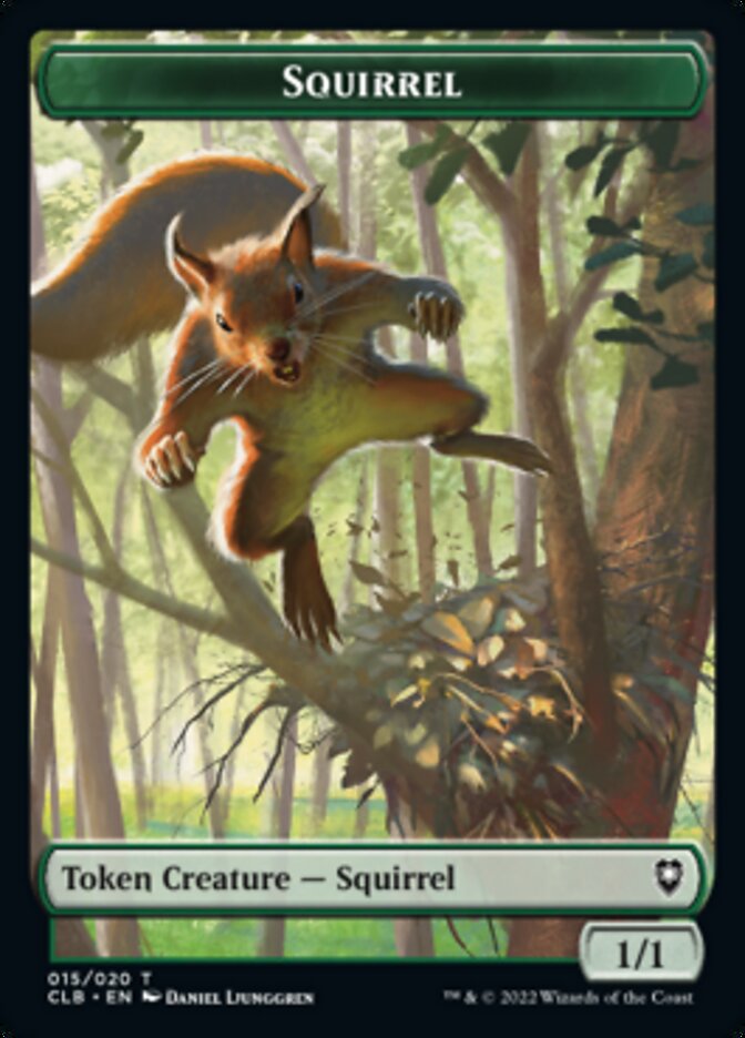 Treasure // Squirrel Double-Sided Token [Commander Legends: Battle for Baldur's Gate Tokens] | Yard's Games Ltd