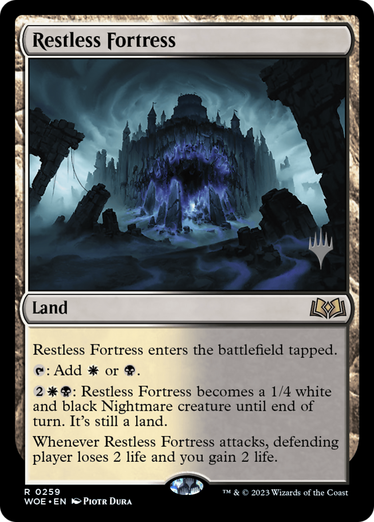 Restless Fortress (Promo Pack) [Wilds of Eldraine Promos] | Yard's Games Ltd