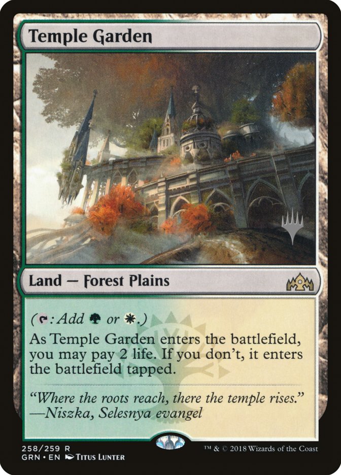 Temple Garden (Promo Pack) [Guilds of Ravnica Promos] | Yard's Games Ltd