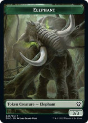 Elephant // Treasure Double-Sided Token [Dominaria United Commander Tokens] | Yard's Games Ltd