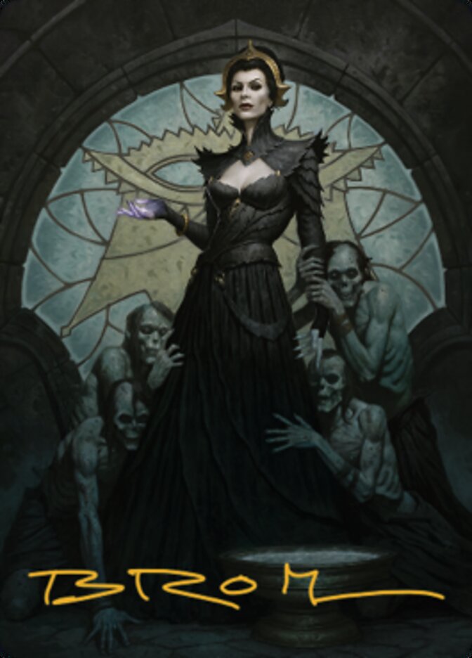 Liliana of the Veil Art Card (Gold-Stamped Signature) [Dominaria United Art Series] | Yard's Games Ltd