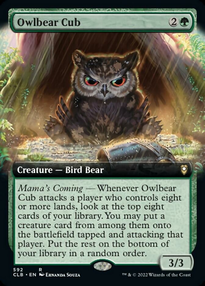 Owlbear Cub (Extended Art) [Commander Legends: Battle for Baldur's Gate] | Yard's Games Ltd