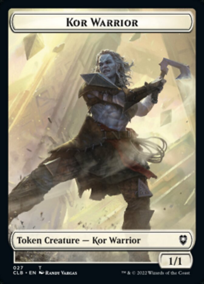 Kor Warrior // Wizard Double-Sided Token [Commander Legends: Battle for Baldur's Gate Tokens] | Yard's Games Ltd