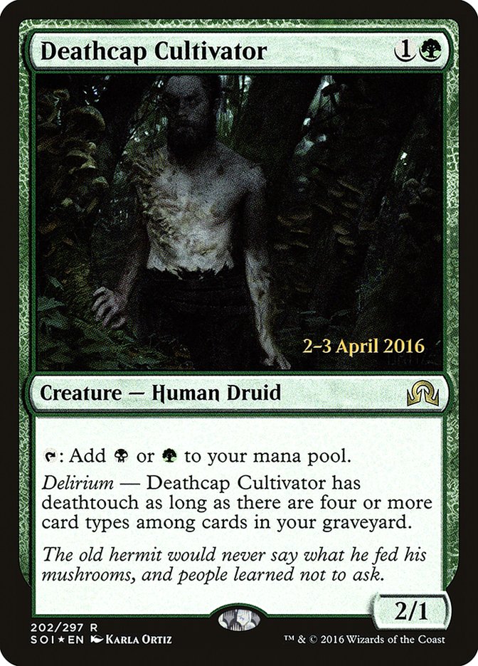 Deathcap Cultivator [Shadows over Innistrad Prerelease Promos] | Yard's Games Ltd