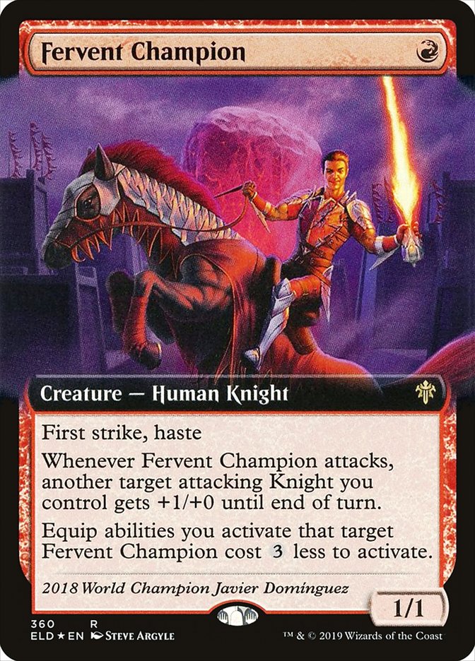 Fervent Champion (Extended Art) [Throne of Eldraine] | Yard's Games Ltd