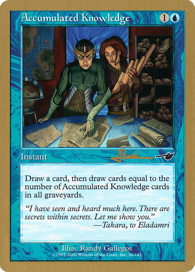 Accumulated Knowledge (Antoine Ruel) [World Championship Decks 2001] | Yard's Games Ltd