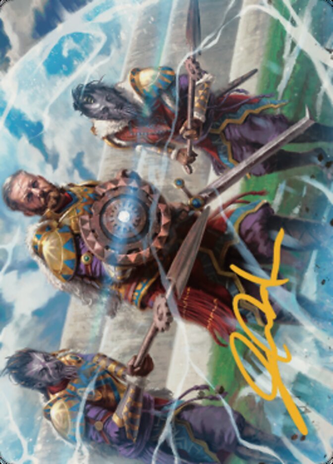 Argivian Phalanx Art Card (Gold-Stamped Signature) [Dominaria United Art Series] | Yard's Games Ltd