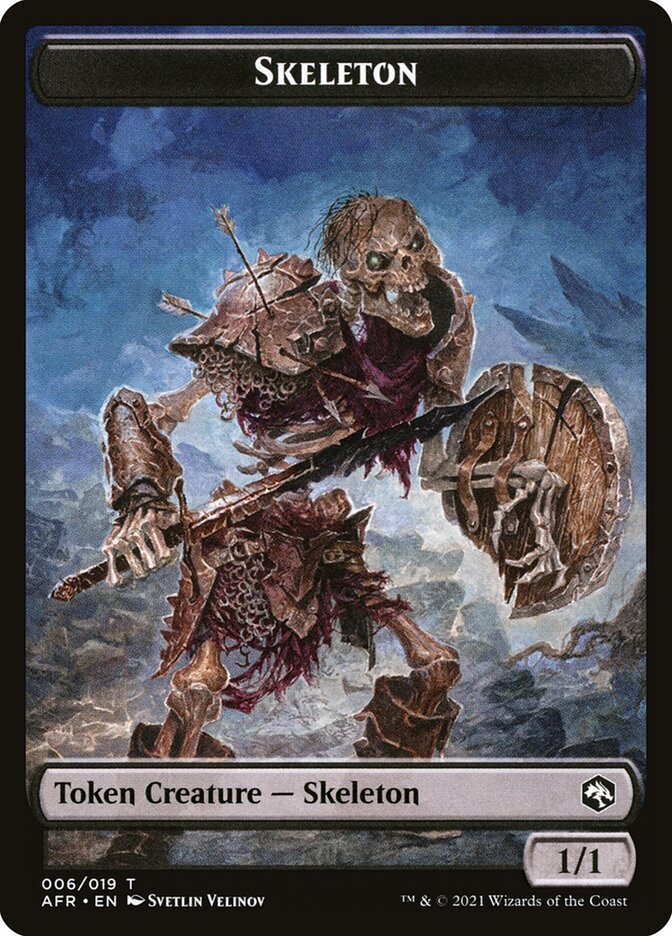 Illusion // Skeleton Double-Sided Token [Dungeons & Dragons: Adventures in the Forgotten Realms Commander Tokens] | Yard's Games Ltd