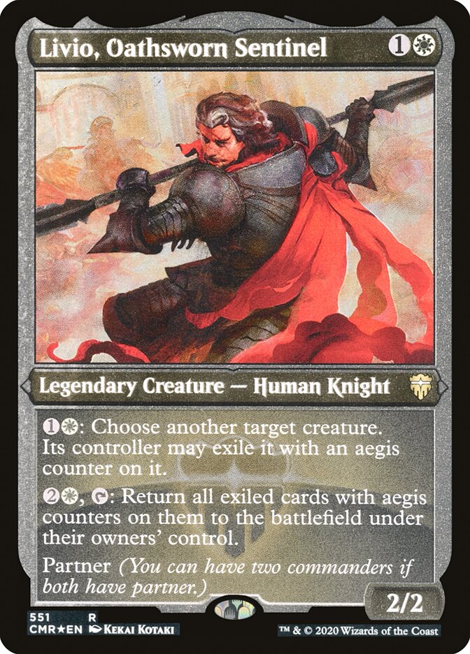 Livio, Oathsworn Sentinel (Etched) [Commander Legends] | Yard's Games Ltd