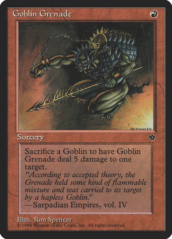 Goblin Grenade (Ron Spencer) [Fallen Empires] | Yard's Games Ltd