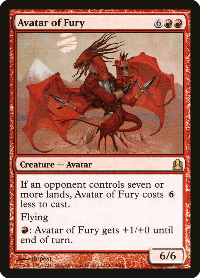 Avatar of Fury [Commander 2011] | Yard's Games Ltd