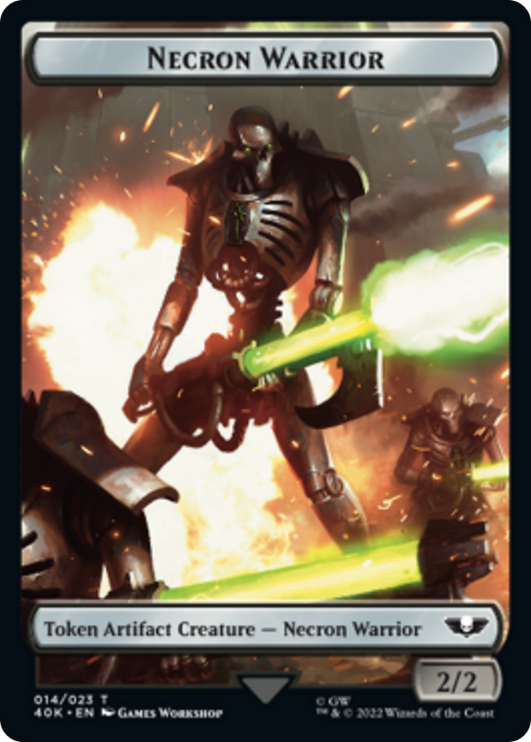 Necron Warrior // Insect Double-Sided (Surge Foil) [Warhammer 40,000 Tokens] | Yard's Games Ltd