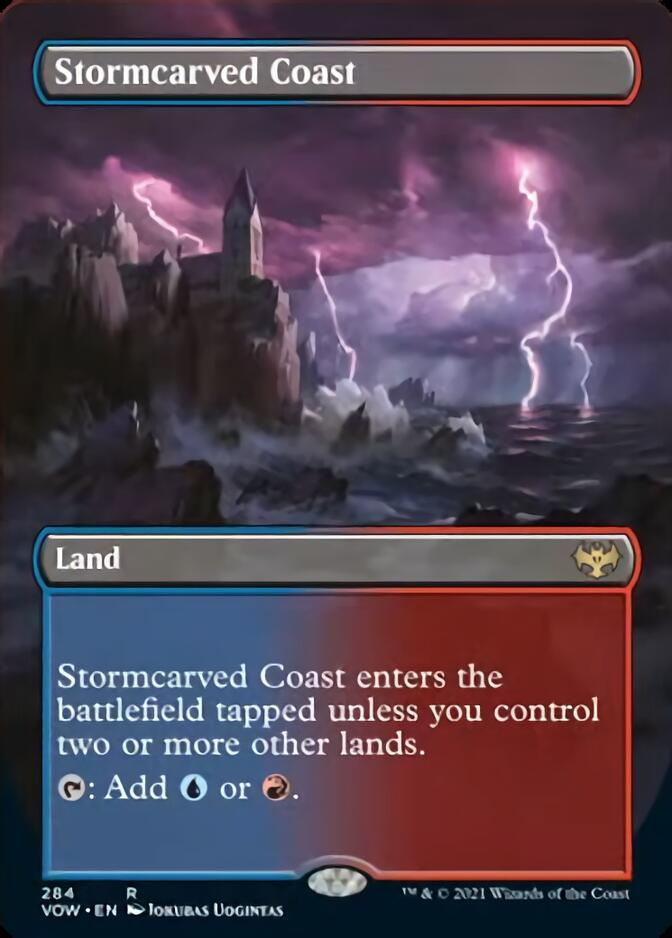 Stormcarved Coast (Borderless Alternate Art) [Innistrad: Crimson Vow] | Yard's Games Ltd