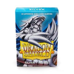 Dragon Shield: Japanese Size 60ct Sleeves - Silver (Matte) | Yard's Games Ltd