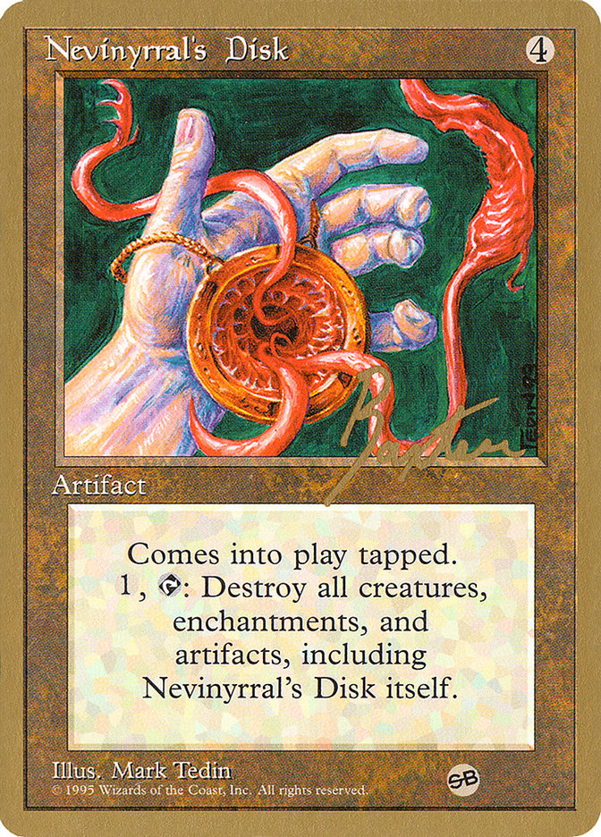 Nevinyrral's Disk (George Baxter) (SB) [Pro Tour Collector Set] | Yard's Games Ltd