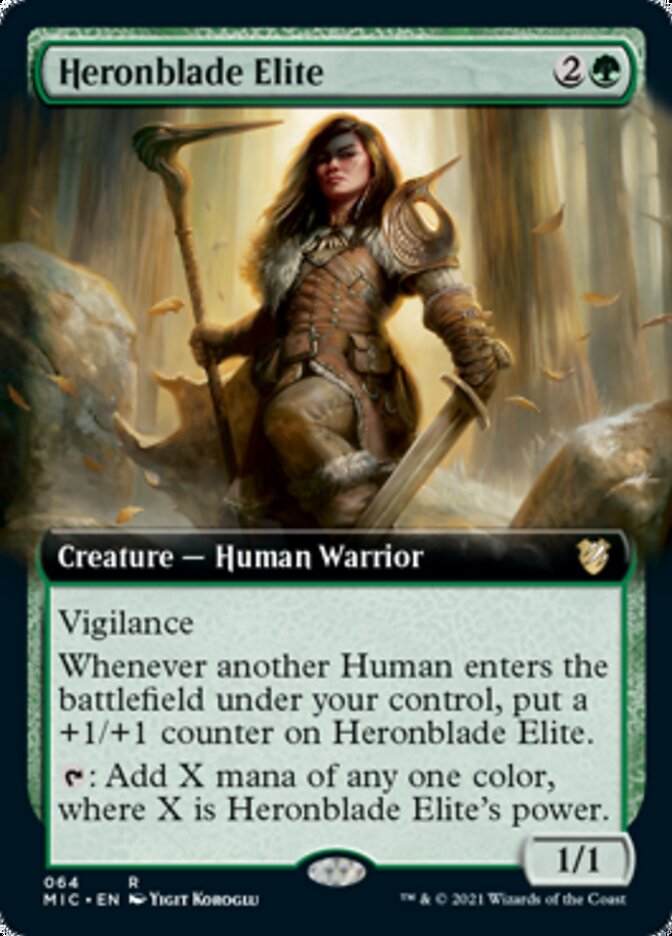 Heronblade Elite (Extended Art) [Innistrad: Midnight Hunt Commander] | Yard's Games Ltd