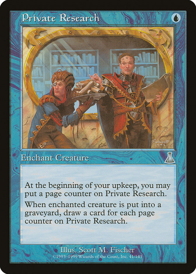 Private Research [Urza's Destiny] | Yard's Games Ltd