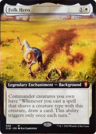 Folk Hero (Extended Art) [Commander Legends: Battle for Baldur's Gate] | Yard's Games Ltd