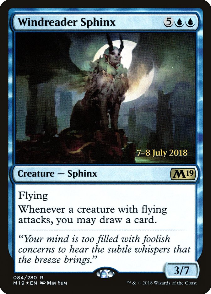 Windreader Sphinx [Core Set 2019 Prerelease Promos] | Yard's Games Ltd