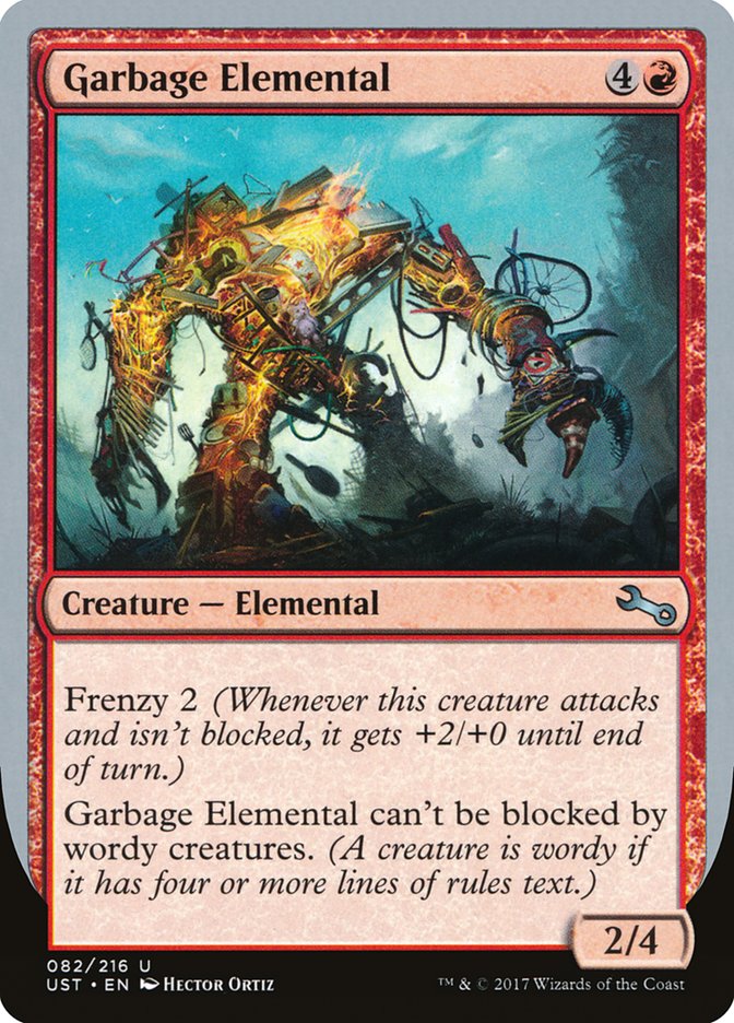 Garbage Elemental (2/4 Creature) [Unstable] | Yard's Games Ltd