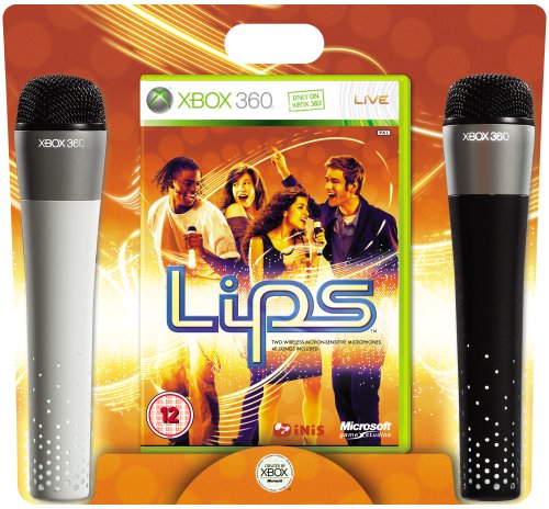 Lips XBox 360 Game with 2 wireless microphones [video game] | Yard's Games Ltd