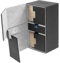 Ultimate Guard Deck Case Twin Flip N Tray 200+ Standard Xenoskin - Black | Yard's Games Ltd