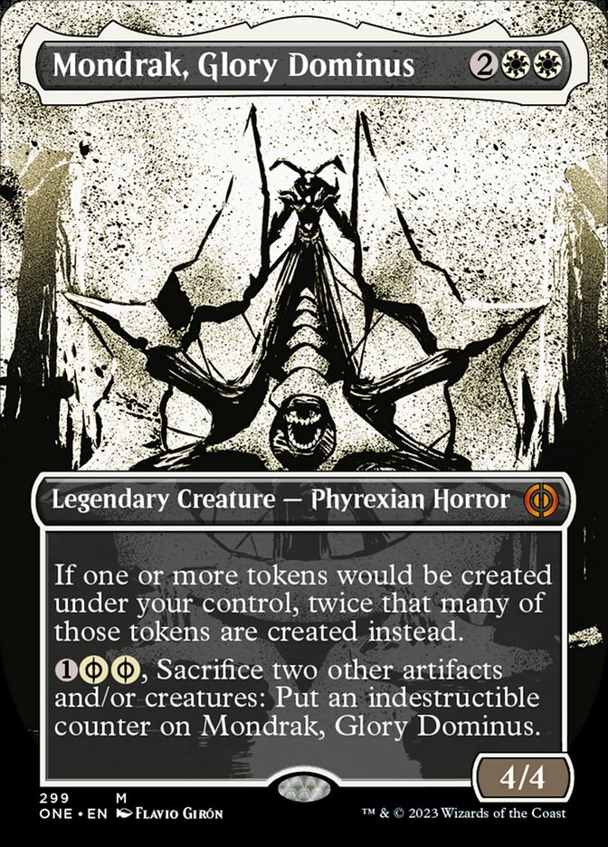 Mondrak, Glory Dominus (Borderless Ichor) [Phyrexia: All Will Be One] | Yard's Games Ltd