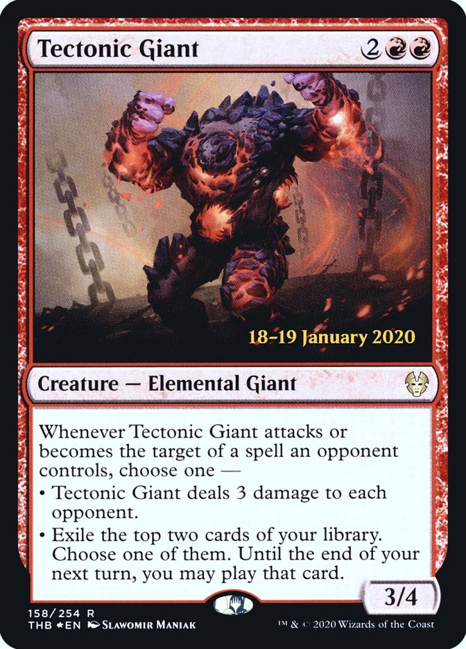 Tectonic Giant [Theros Beyond Death Prerelease Promos] | Yard's Games Ltd