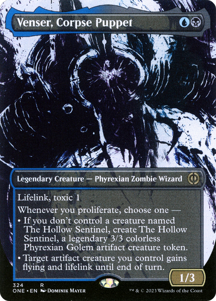 Venser, Corpse Puppet (Borderless Ichor) [Phyrexia: All Will Be One] | Yard's Games Ltd