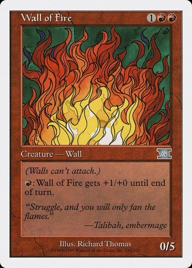 Wall of Fire [Classic Sixth Edition] | Yard's Games Ltd