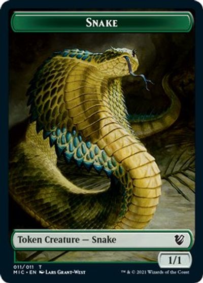 Spirit // Snake Double-Sided Token [Innistrad: Midnight Hunt Commander Tokens] | Yard's Games Ltd