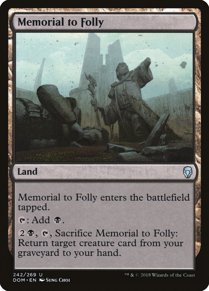 Memorial to Folly [Dominaria] | Yard's Games Ltd