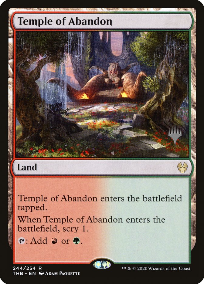 Temple of Abandon (Promo Pack) [Theros Beyond Death Promos] | Yard's Games Ltd