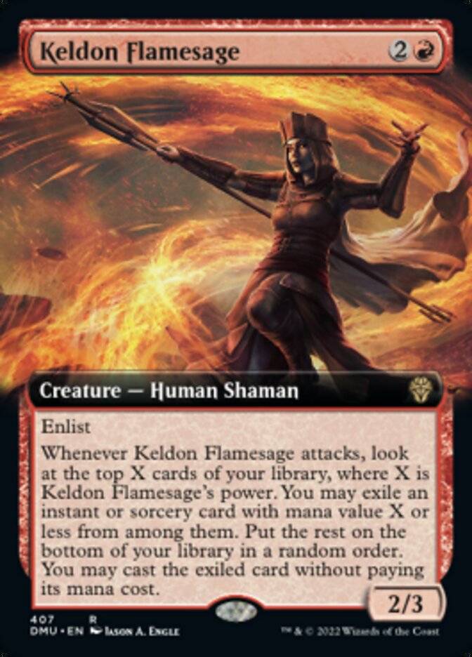 Keldon Flamesage (Extended Art) [Dominaria United] | Yard's Games Ltd