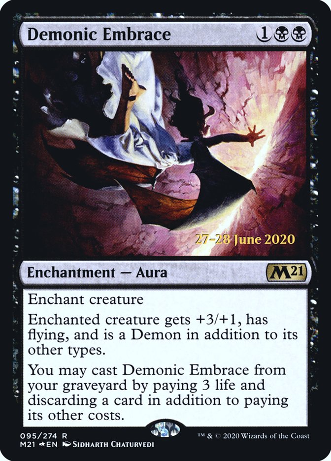 Demonic Embrace [Core Set 2021 Prerelease Promos] | Yard's Games Ltd