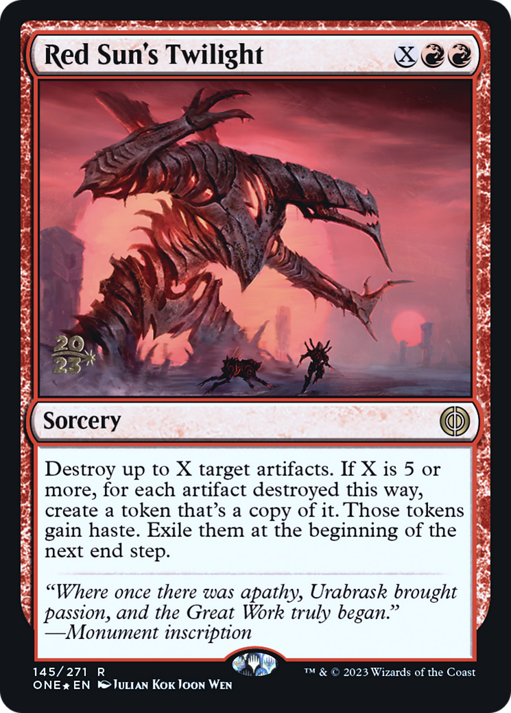 Red Sun's Twilight [Phyrexia: All Will Be One Prerelease Promos] | Yard's Games Ltd