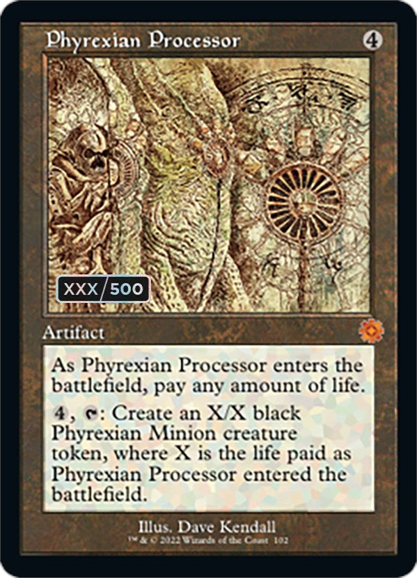 Phyrexian Processor (Retro Schematic) (Serialized) [The Brothers' War Retro Artifacts] | Yard's Games Ltd