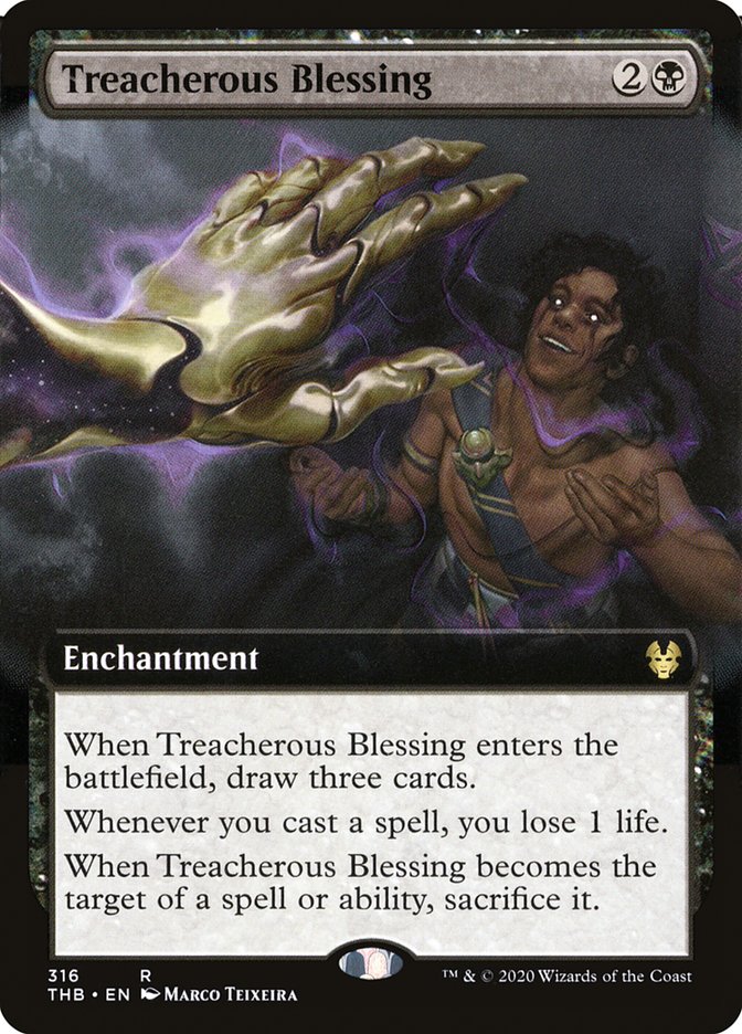 Treacherous Blessing (Extended Art) [Theros Beyond Death] | Yard's Games Ltd