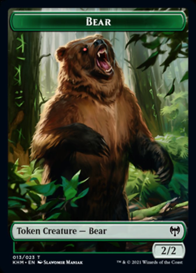 Bear Token [Kaldheim Tokens] | Yard's Games Ltd