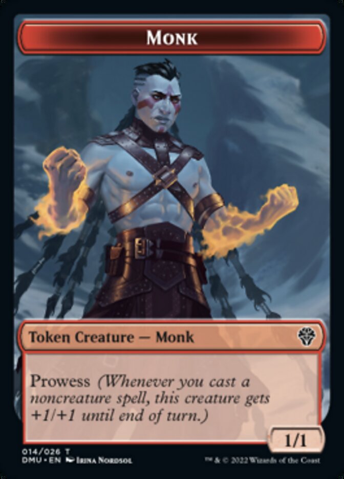 Bird (002) // Monk Double-Sided Token [Dominaria United Tokens] | Yard's Games Ltd