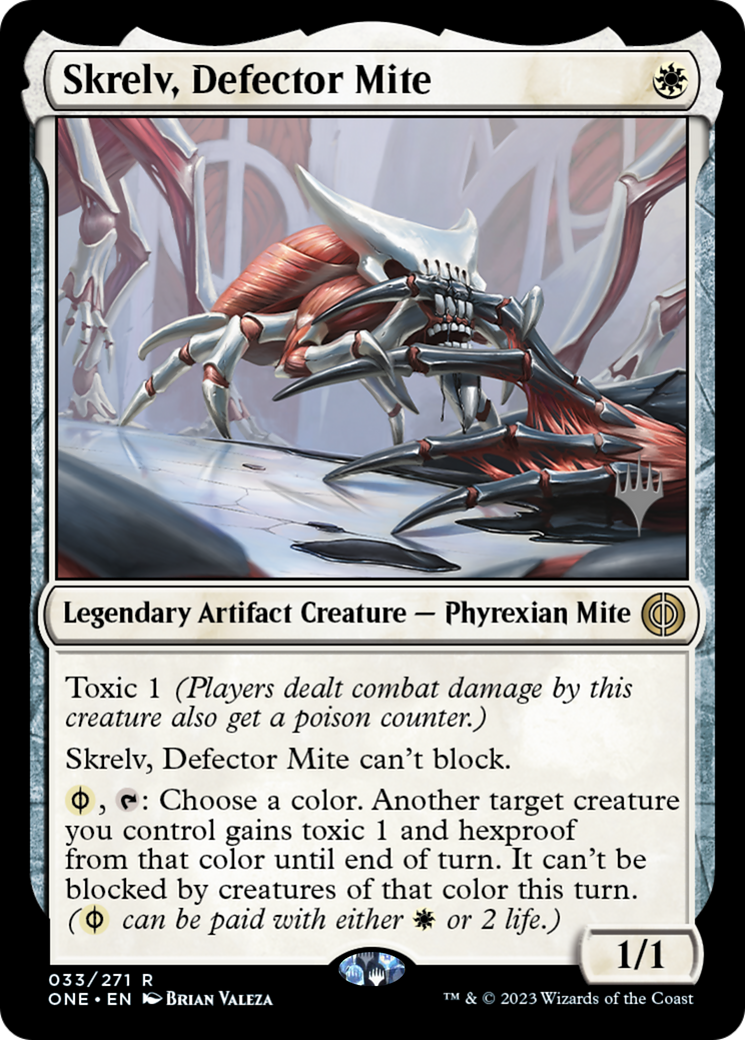 Skrelv, Defector Mite (Promo Pack) [Phyrexia: All Will Be One Promos] | Yard's Games Ltd