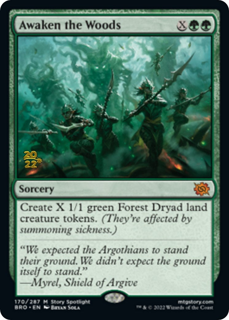 Awaken the Woods [The Brothers' War Prerelease Promos] | Yard's Games Ltd