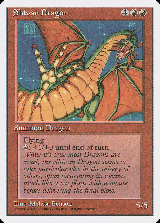 Shivan Dragon [Fourth Edition] | Yard's Games Ltd