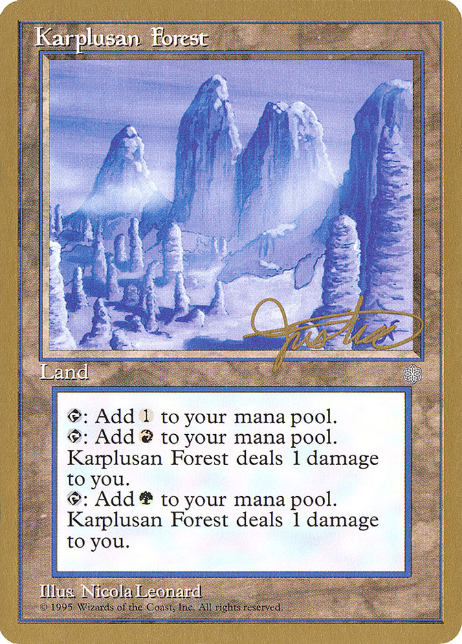 Karplusan Forest (Mark Justice) [Pro Tour Collector Set] | Yard's Games Ltd