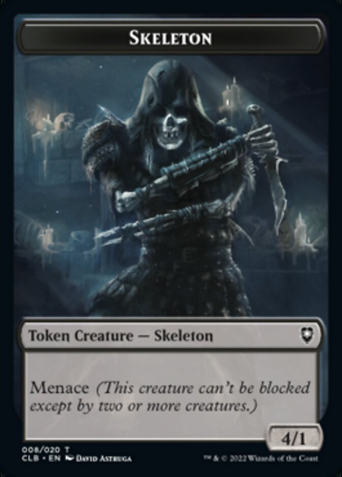 Skeleton Token [Commander Legends: Battle for Baldur's Gate Tokens] | Yard's Games Ltd