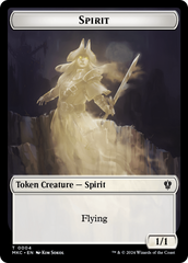 Spirit // Phyrexian Germ Double-Sided Token [Murders at Karlov Manor Commander Tokens] | Yard's Games Ltd