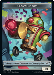 Clown Robot (003) // Food (011) Double-Sided Token [Unfinity Tokens] | Yard's Games Ltd