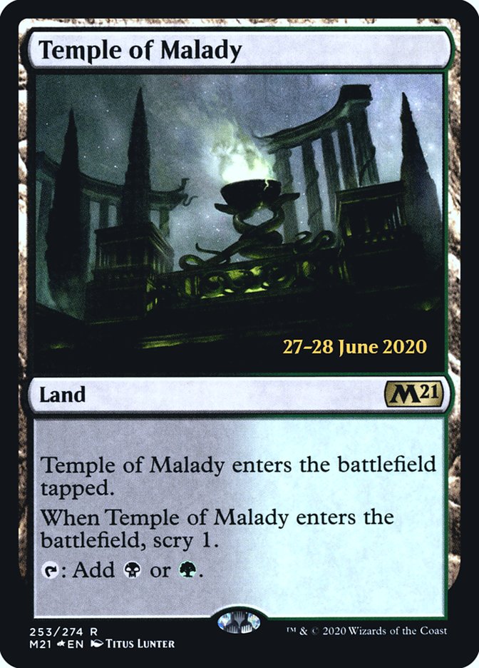 Temple of Malady [Core Set 2021 Prerelease Promos] | Yard's Games Ltd